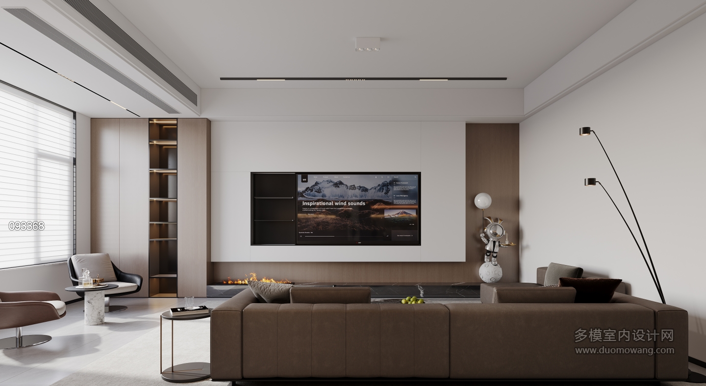 现代一层电视背景墙