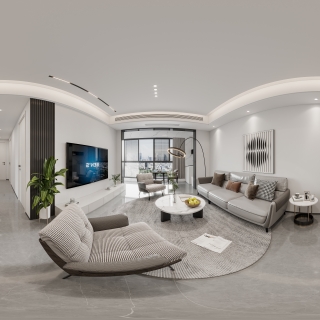 现代客厅全景
