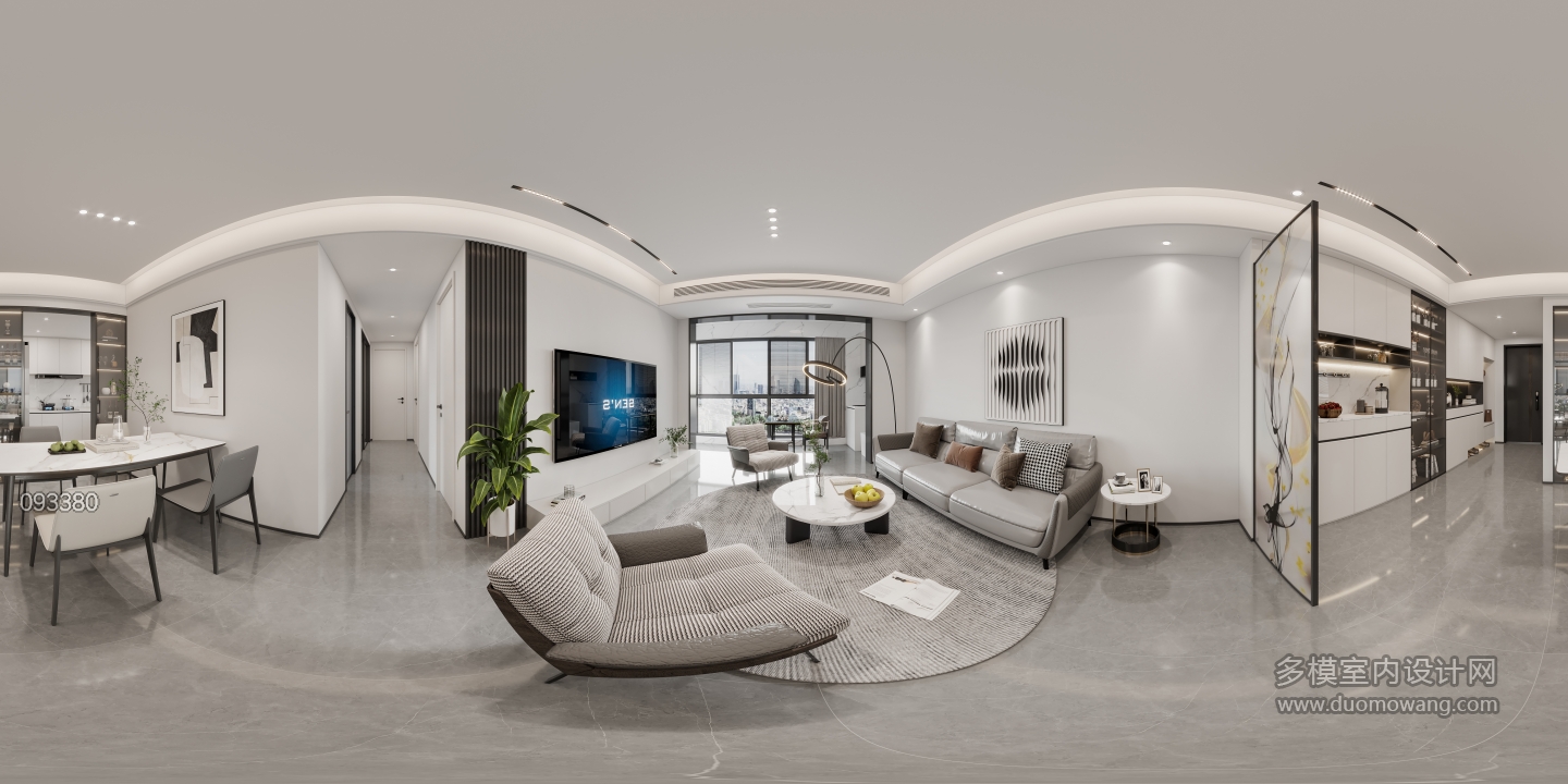 现代客厅全景