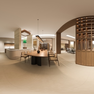 新中式地下室餐厅360