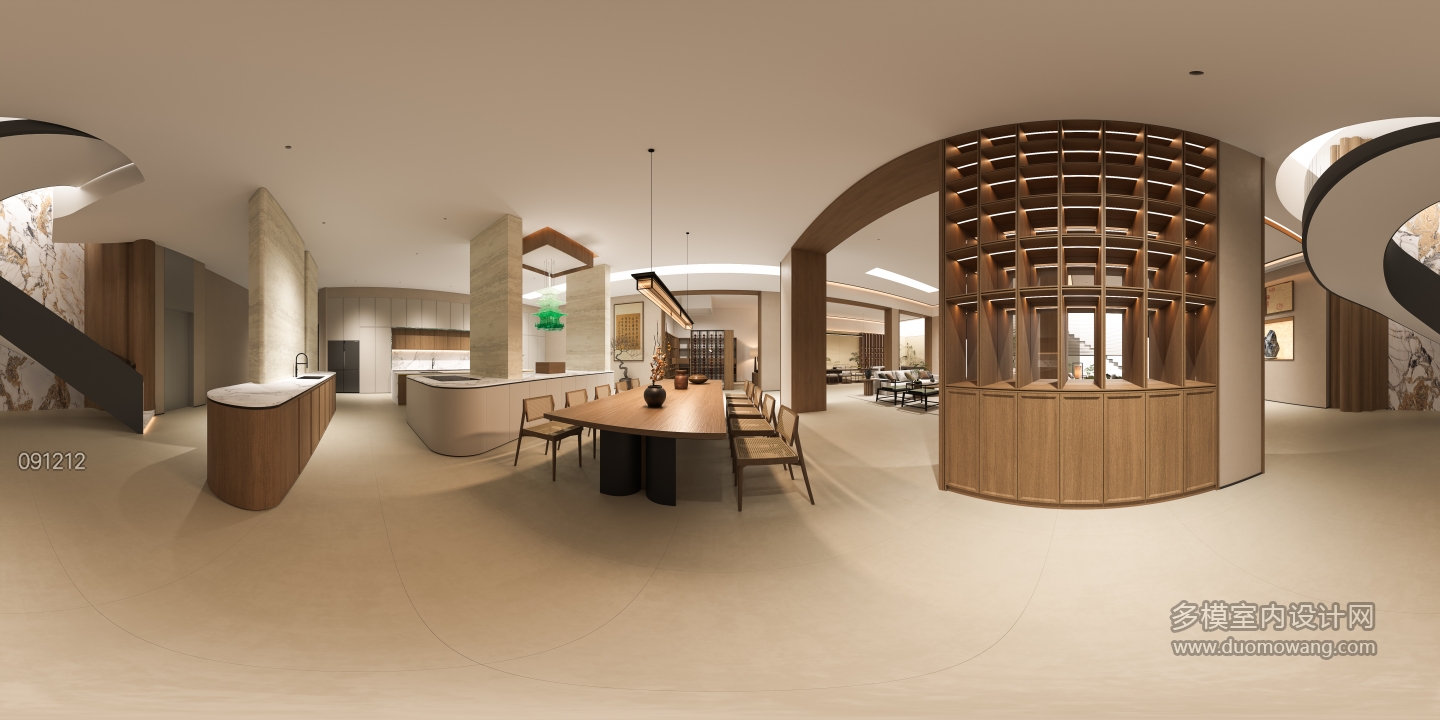 新中式地下室餐厅360