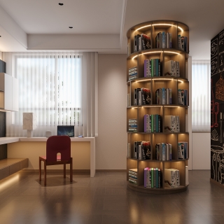 法式 二层 书房 1