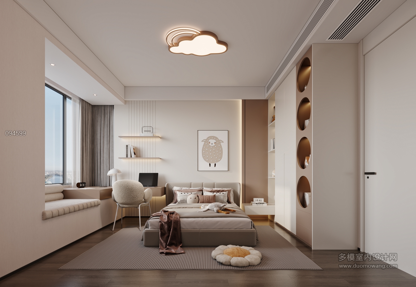 现代儿童房南特写