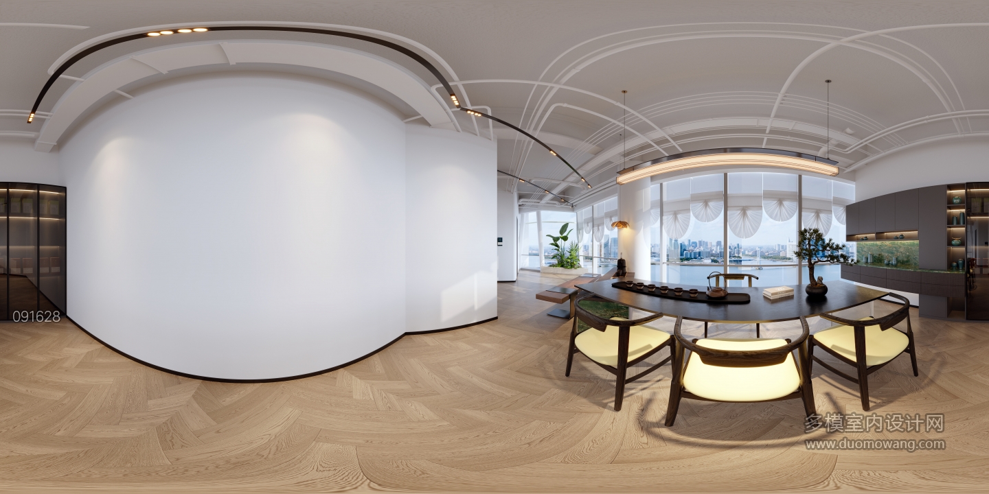 现代办公区全景