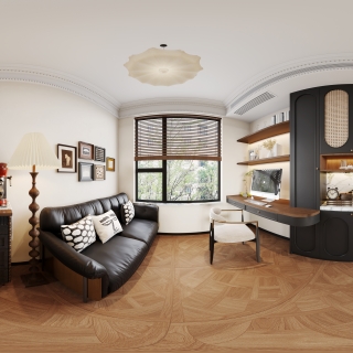 8法式中古风书房全景