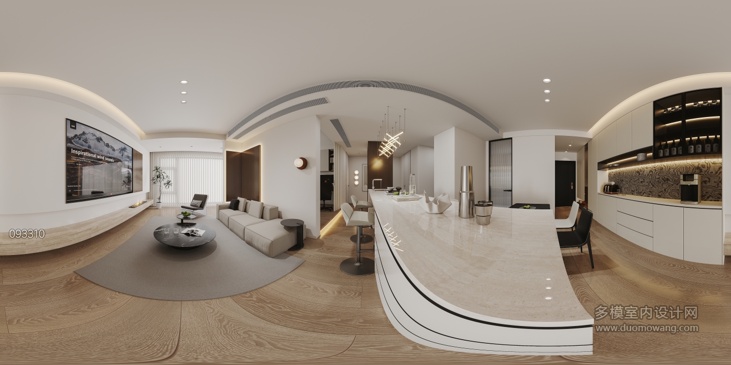 现代客厅全景