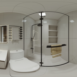 现代卫生间全景