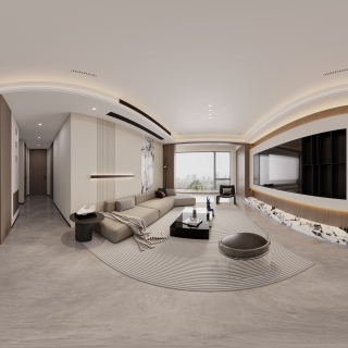 现代客餐厅全景