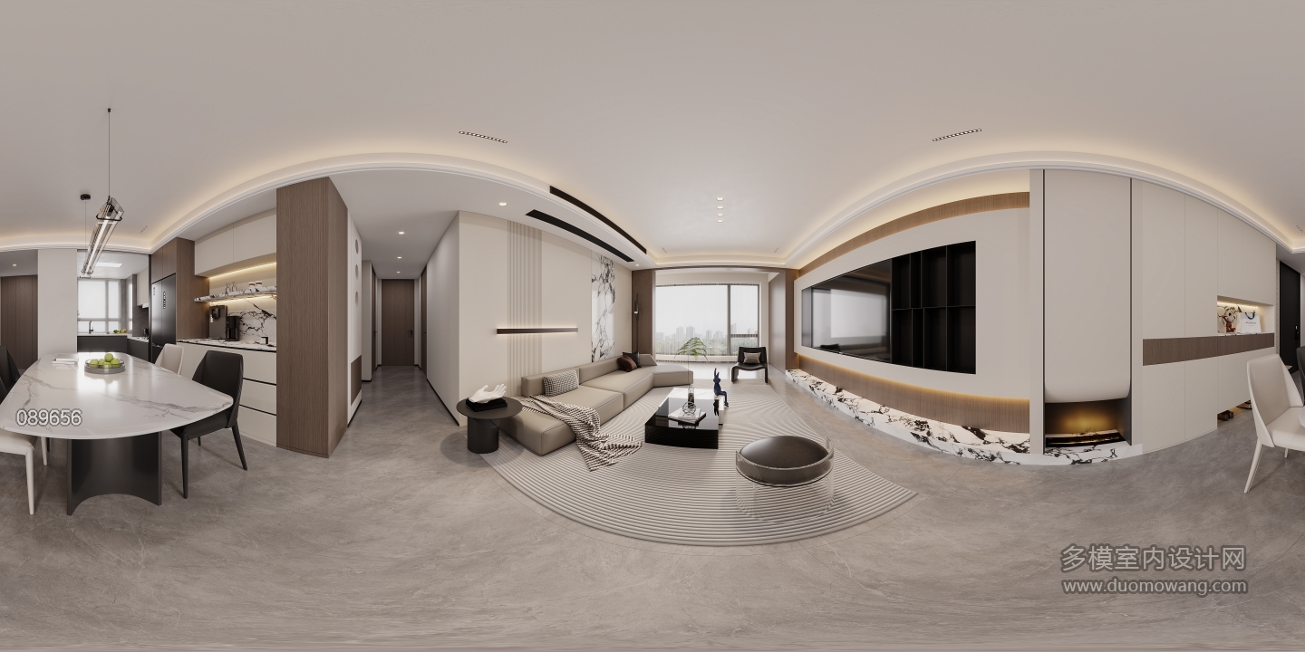 现代客餐厅全景