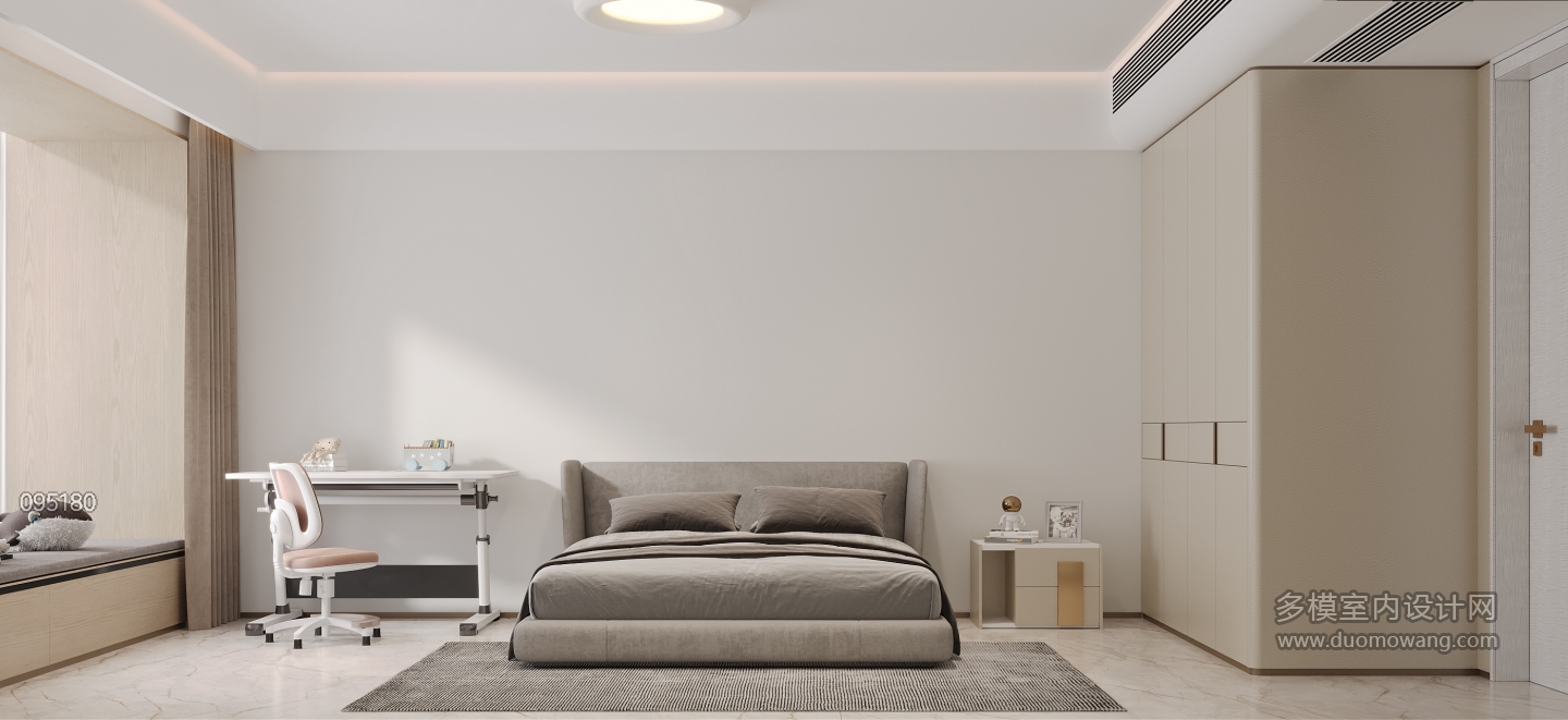 现代男孩房特写