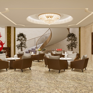 现代酒店大厅单张