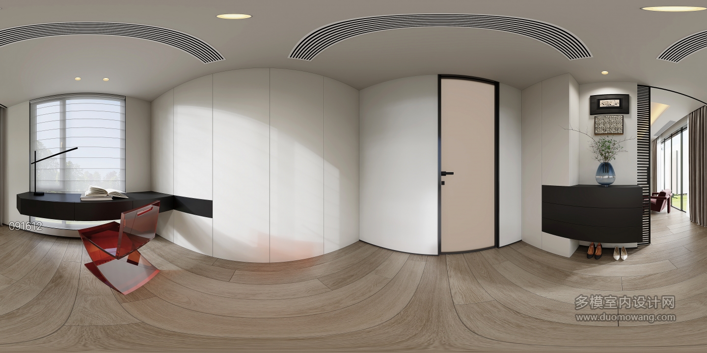 现代四楼主卧衣帽间360