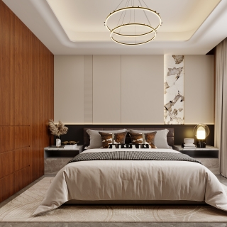 现代3层卧室特写