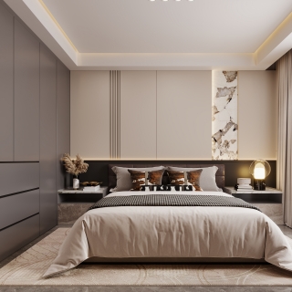 现代3层卧室特写