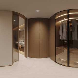 宋式一楼衣帽间全景