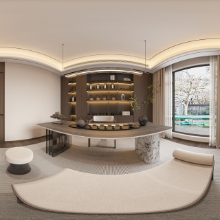 现代负一茶室 360