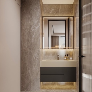 现代三层干区特写