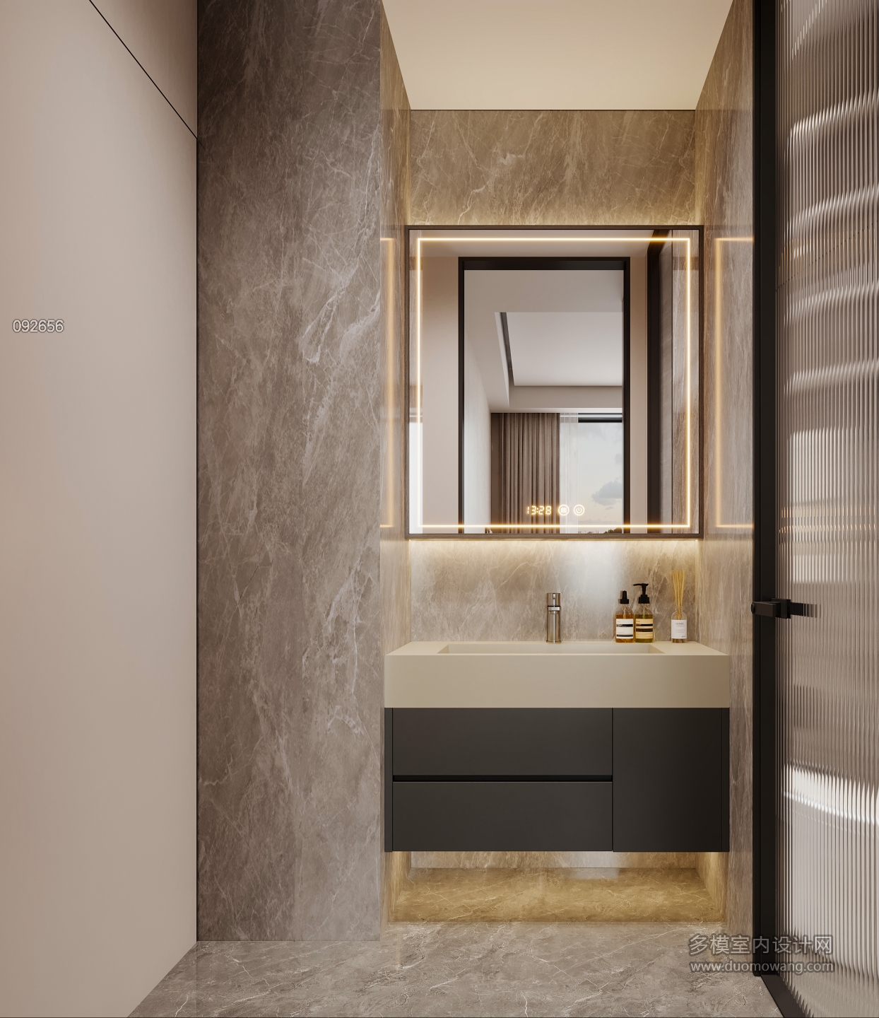 现代三层干区特写