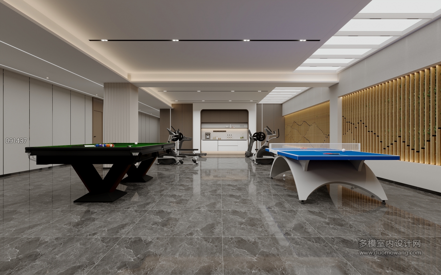 现代地下一层健身房特写2