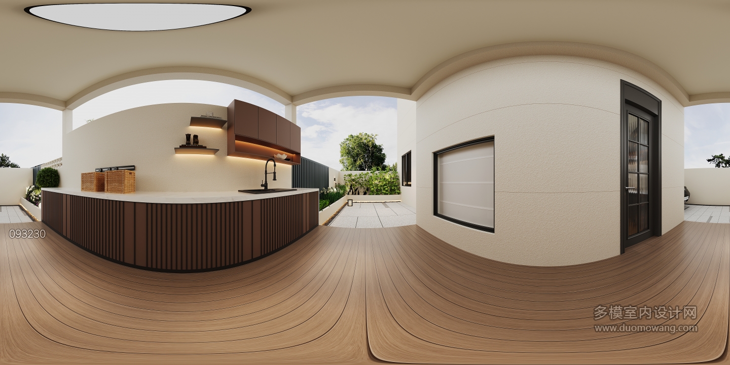 现代一楼院子全景二