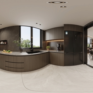 现代一楼厨房360