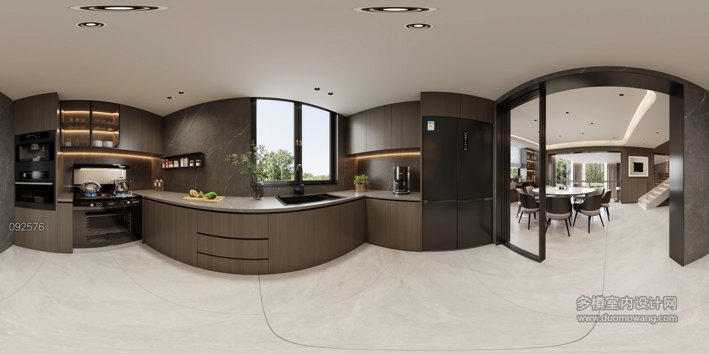 现代一楼厨房360