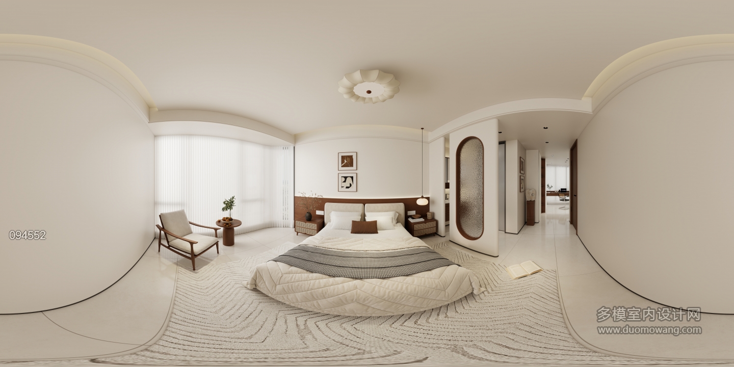 现代主卧全景