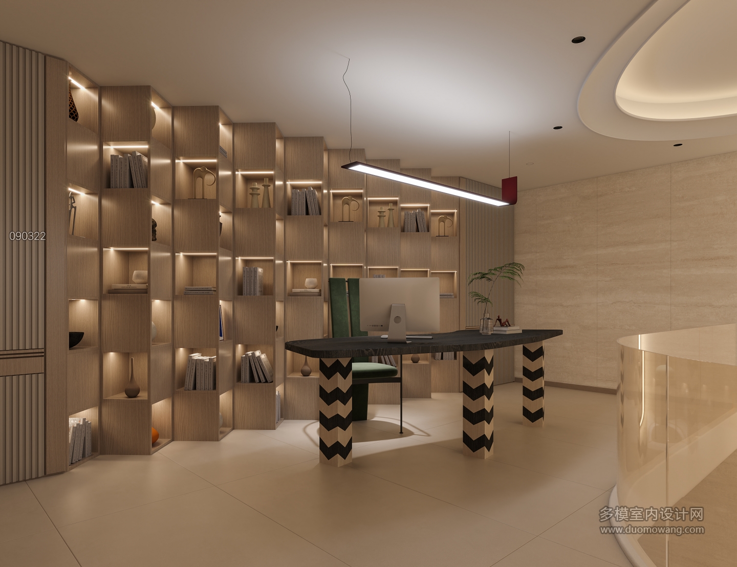 法式 负一层 书房 1