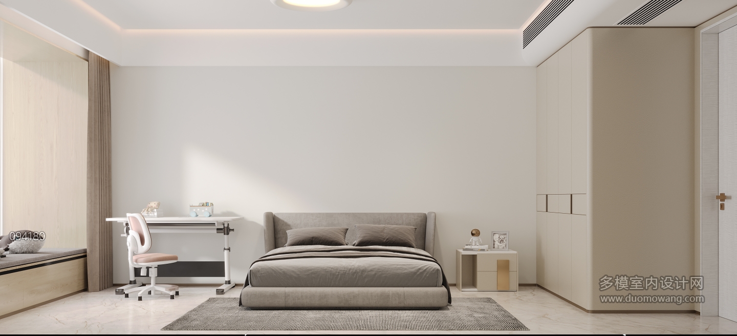 现代男孩房特写