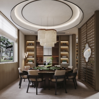 新中式1楼_餐桌静态