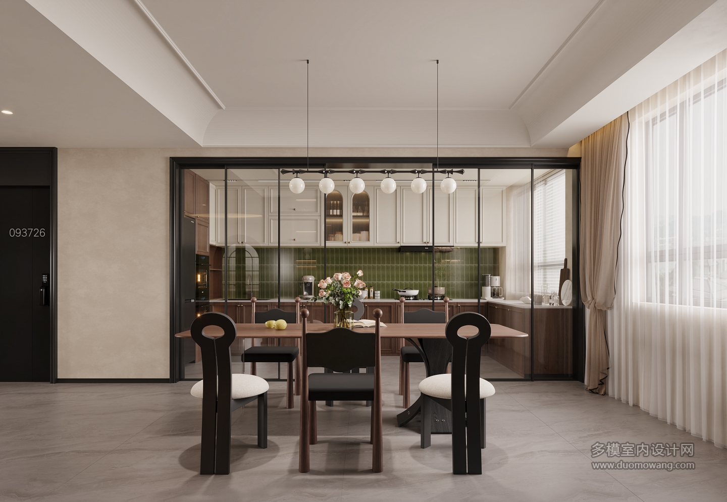 法式中古餐厨特写