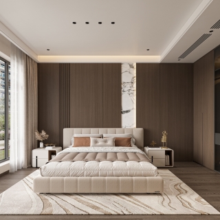 现代一楼卧室一