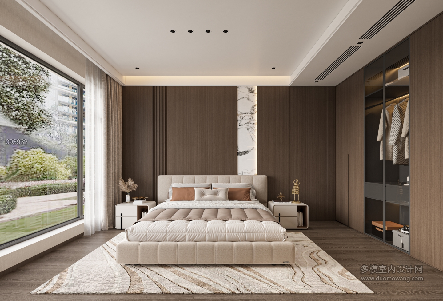 现代一楼卧室一