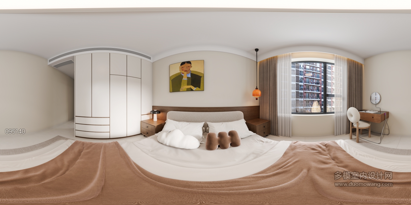 现代主卧全景