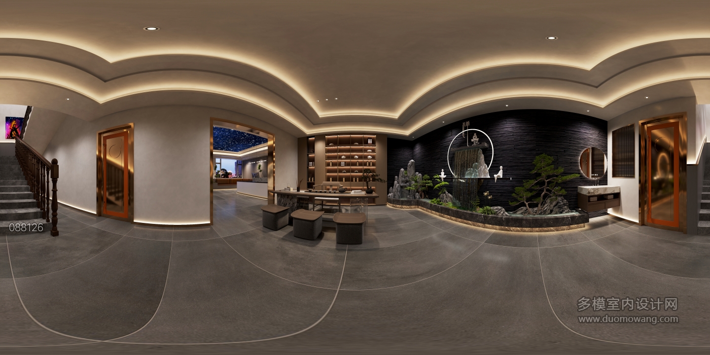 现代一楼大厅茶室