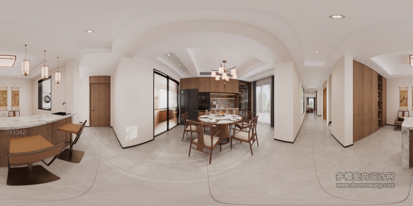 新中式餐厅全景