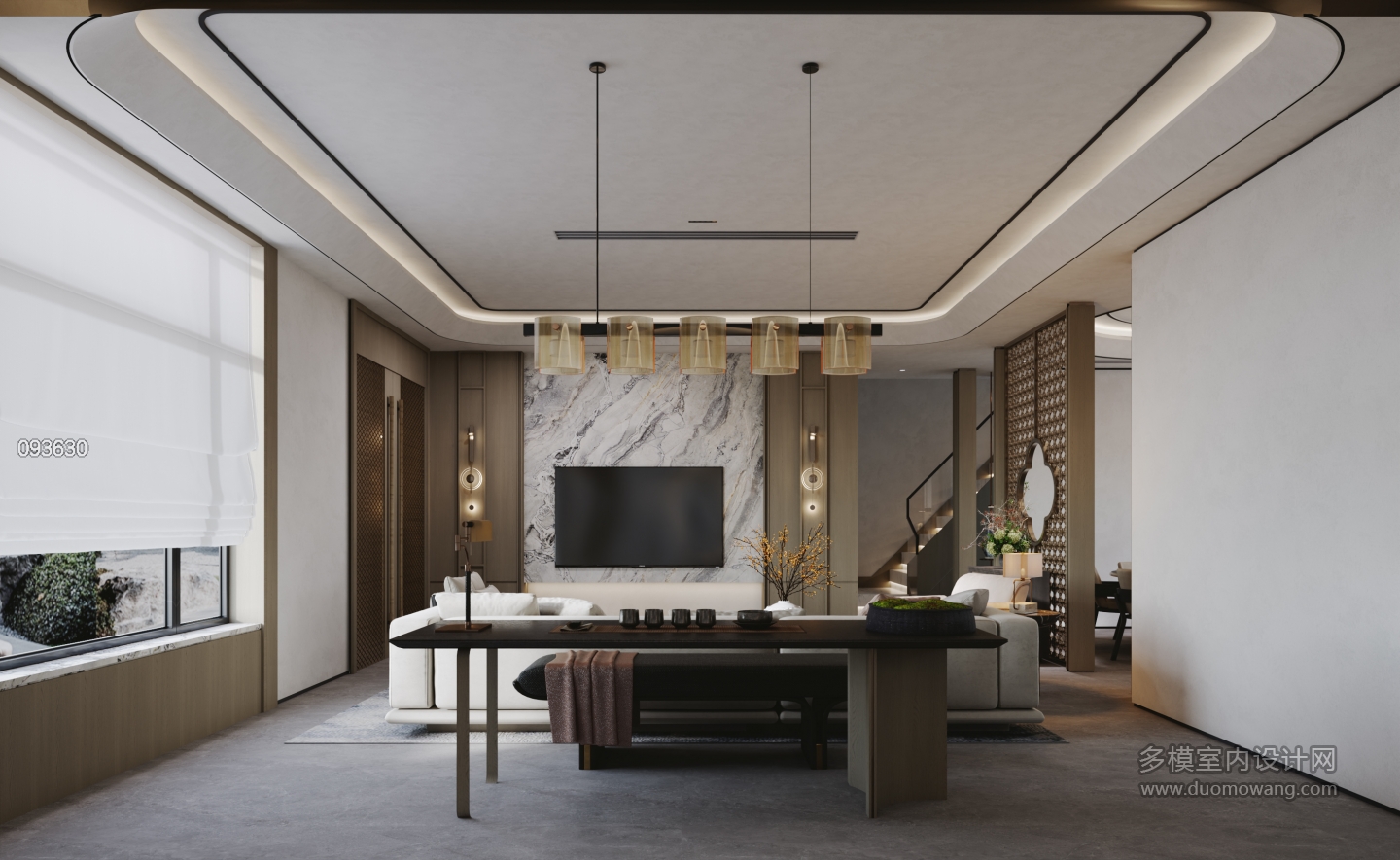 新中式1楼_茶台静态