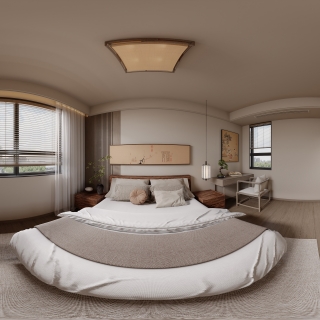 新中式2楼次卧全景