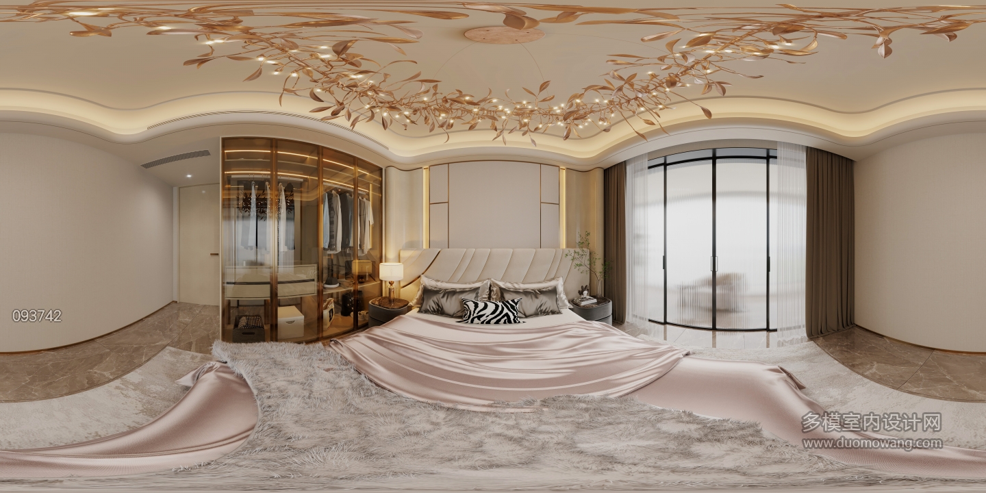 现代轻奢主卧360