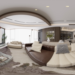 现代一楼客餐厅360