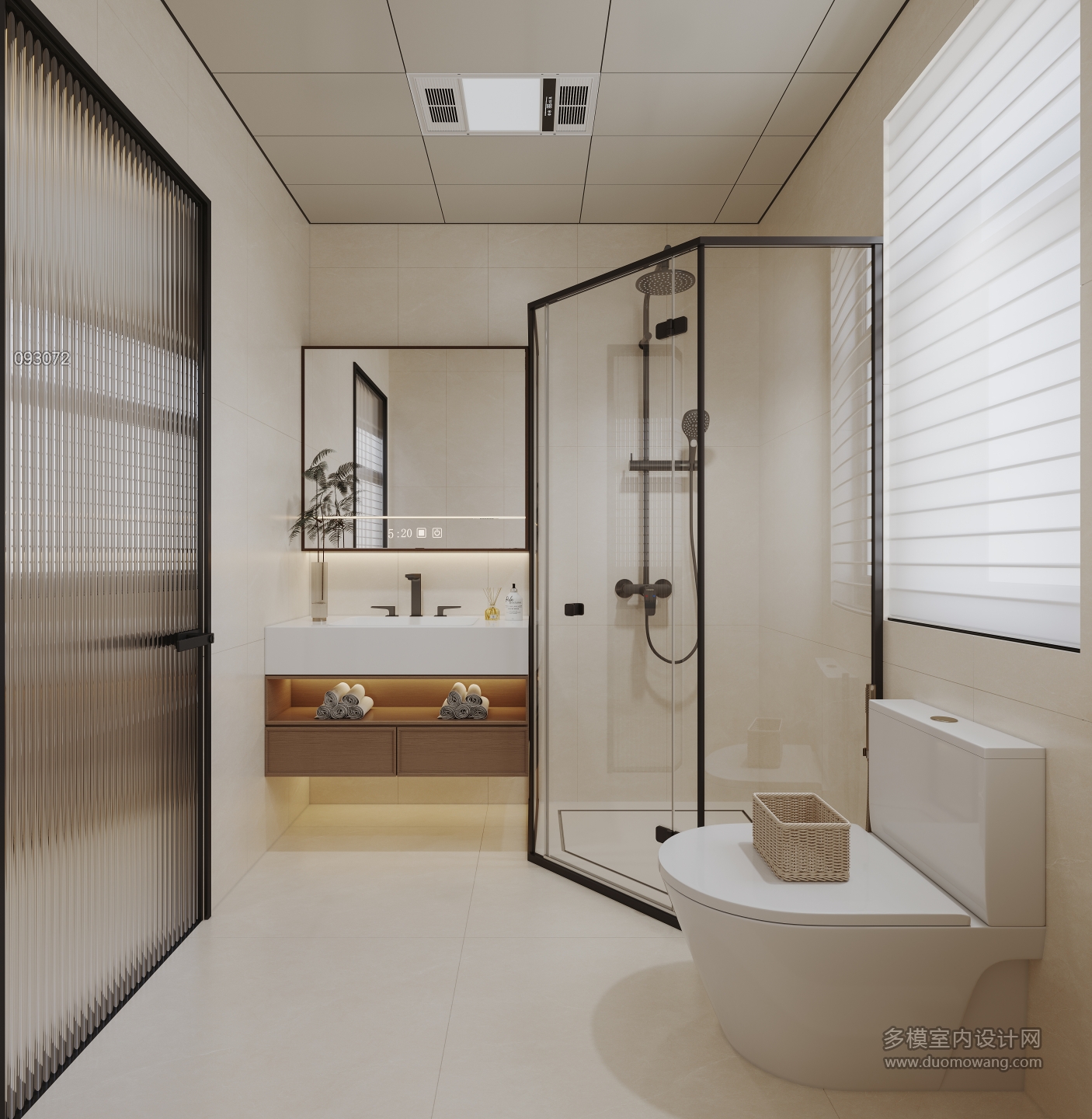 奶油中古二层公共卫生间