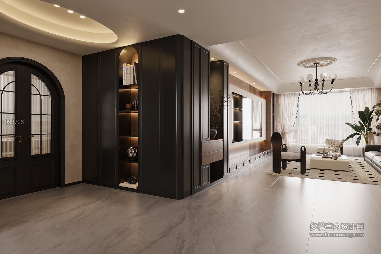 法式中古转角柜特写