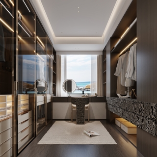 意式衣帽间特写