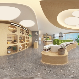 现代宠物店大厅全景-1