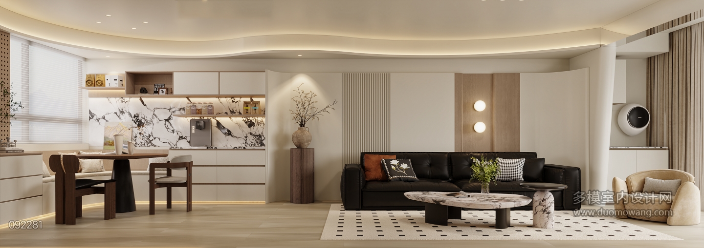 现代奶油沙发背景特写