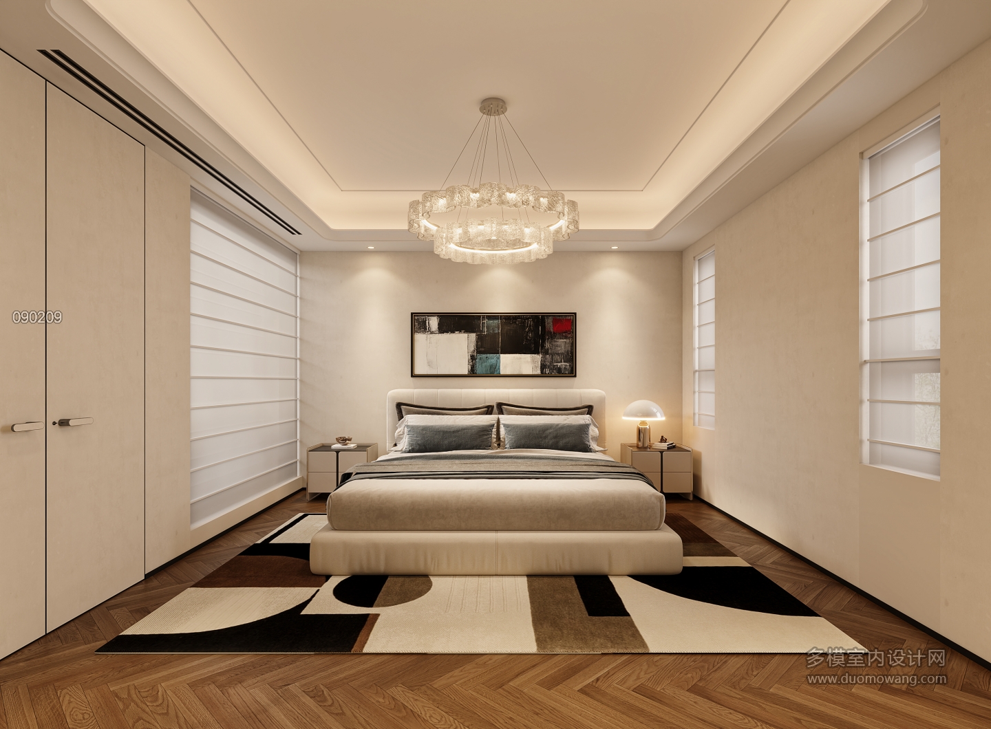 现代二层男孩房特写