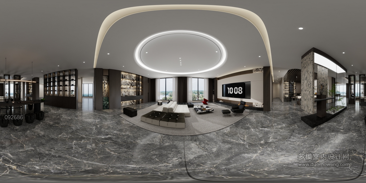 意式会客区全景