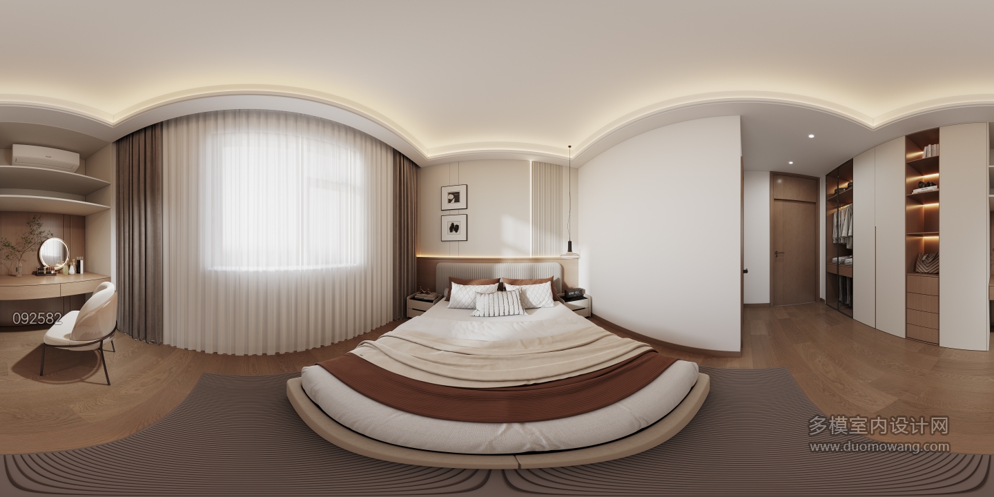 现代主卧全景
