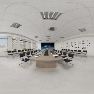 现代会议培训室全景