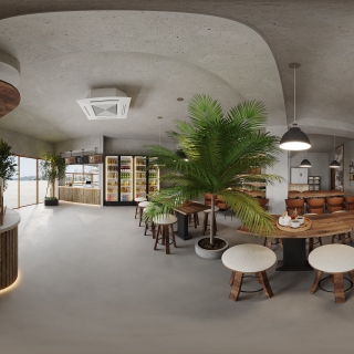 现代咖啡厅全景1